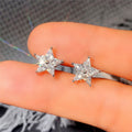 Fashion Five Point Star Zircon Stud Earrings For Women Simple Versatile Student Ear Jewelry view 2