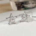 Fashion Five Point Star Zircon Stud Earrings For Women Simple Versatile Student Ear Jewelry view 5