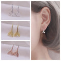 Forest Style Leaf Stud Earrings Fresh Sprout Leaf Ear Hooks Korean Student Clip On Earrings view 2