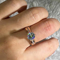 Rose Gold Plated Classic Six Prong Zircon Ring For Women Charming Bridal Wedding Band view 2