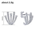 Fashion Luxury Full Rhinestone Claw Ear Clips For Women, Niche Statement Stud Earrings view 5
