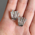 Fashion Luxury Full Rhinestone Claw Ear Clips For Women, Niche Statement Stud Earrings view 3