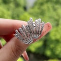 Fashion Luxury Full Rhinestone Claw Ear Clips For Women, Niche Statement Stud Earrings view 4