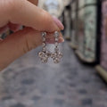 Fashion Flower Zircon Earrings For Women Travel Souvenir Accessory Jewelry view 4