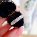 Minimalist Pave Full Cubic Zirconia Eternity Band Ring Classic Stackable Valentine Gift Jewelry view 2