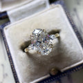 10x14mm Oval Zircon Statement Ring For Women, Large Stone Engagement Jewelry Accessory view 3