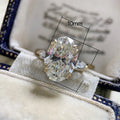 10x14mm Oval Zircon Statement Ring For Women, Large Stone Engagement Jewelry Accessory view 5