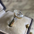 10x14mm Oval Zircon Statement Ring For Women, Large Stone Engagement Jewelry Accessory view 1