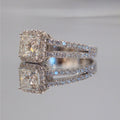 European Vintage Hollow Line Wedding Ring For Women, Micro Pave Zircon Bridal Jewelry Accessory view 2