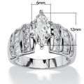 Full Pave Marquise Zircon Ring For Women, Elegant Party And Annual Meeting Jewelry view 5