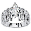 Full Pave Marquise Zircon Ring For Women, Elegant Party And Annual Meeting Jewelry view 1