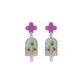 Cute Colorful Acrylic Fruit Popsicle Ice Cream Flower Stud Drop Pendant Dangle Fashion Earrings view 5