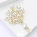 Copper Zircon Wheat Brooch For Women's Suit And Coat Decoration view 4