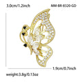 Alloy Zircon Hollow Butterfly Brooch For Shirt And Clothing view 5