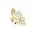 Alloy Zircon Hollow Butterfly Brooch For Shirt And Clothing view 4