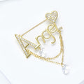 Alloy Micro Zircon Angel Tassel Brooch Pin For Elegant Clothing Decoration view 2