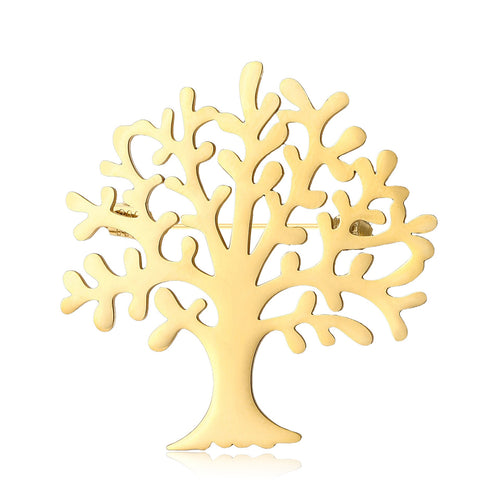 Stainless Steel Alloy Tree Of Life Brooch For Apparel