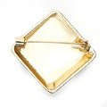 Alloy Enamel Black White Checkered Square Brooch Pin For Apparel view 4