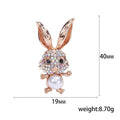 Alloy Rhinestone Rabbit Brooch Pin For Coats Shirts And Jackets view 5