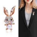 Alloy Rhinestone Rabbit Brooch Pin For Coats Shirts And Jackets view 2