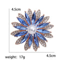 Alloy Crystal Sunflower Brooch For Suits Sweaters And Collars view 5