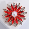 Alloy Crystal Sunflower Brooch For Suits Sweaters And Collars view 6