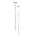 Minimalist Alloy Long Tassel Drop Earrings, Korean One-Line Threader Style For Women view 5