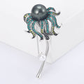 Alloy Pearl Dandelion Brooch Pin For Women's Fashion Apparel Decoration view 2