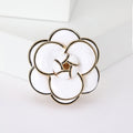 Alloy Enamel Camellia Brooch Pin For Coats Suits And Collars view 2