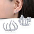 Trendy Metal Irregular Five Claw Clip On Stud Earrings For Women view 5