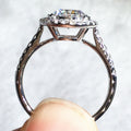 Romantic Bridal Wedding Hand Jewelry Inlaid Simulated Diamond Zircon Women's Ring view 4