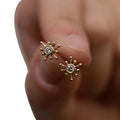 Korean Minimalist Tiny Zircon Stud Earrings Delicate Hypoallergenic Mini Ear Jewelry For Women view 5