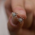 Korean Minimalist Tiny Zircon Stud Earrings Delicate Hypoallergenic Mini Ear Jewelry For Women view 1