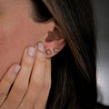 Korean Minimalist Tiny Zircon Stud Earrings Delicate Hypoallergenic Mini Ear Jewelry For Women view 2