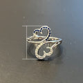 Minimalist Hollow Heart Ring Cross Line Zircon Copper Ring Hot Selling Women's Jewelry view 5