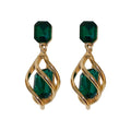 Vintage Alloy Rhinestone Geometric Teardrop Drop Earrings For Women view 5
