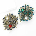 Alloy Rhinestone Starfish Brooch Pin For Ocean Theme Fashion view 3