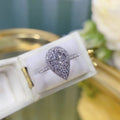 Sparkling Water Drop Zircon Ring For Women, Fashion Light Luxury Hand Jewelry Gift view 3