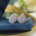 Sparkling Water Drop Zircon Ring For Women, Fashion Light Luxury Hand Jewelry Gift view 2