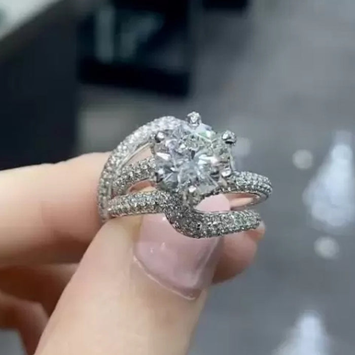 Three Set European American Couple Ring Combination Popular Engagement Matching Rings