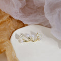 Elegant Vintage Alloy Enamel Rose Flower Pearl Geometric Small Stud Ear Cuff Jewelry Earrings view 2