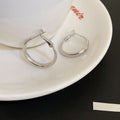 Korean Copper Geometric Circle Hoop Earrings Minimalist Metal Cool Style Fashion Jewelry For Women view 2