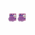 Vintage Purple Acrylic Flower Square Striped Pearl Studs For Women Cute Geometric Floral Earrings view 5