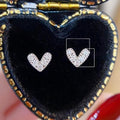 Mini Heart Zircon Stud Earrings For Women Micro Paved Tiny Sleep Friendly Ear Jewelry view 5