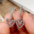 Creative Hollow Heart Drop Earrings For Women Sweet Love Dangle Earrings Valentine Gift Jewelry view 3