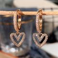 Creative Hollow Heart Drop Earrings For Women Sweet Love Dangle Earrings Valentine Gift Jewelry view 4