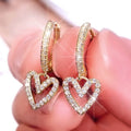 Creative Hollow Heart Drop Earrings For Women Sweet Love Dangle Earrings Valentine Gift Jewelry view 2
