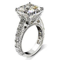 Luxury OL Zircon Geometric Ring Platinum Color Creative Fashion Finger Jewelry For Women view 4