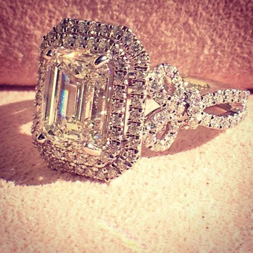 Classic Copper Platinum Plated Zircon Ring For Women, Yiwu Fashion Jewelry Accessory