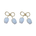Silver Needle Rose Flower Pearl Drop Earrings For Women Korean Fresh OL Floral Jewelry view 5